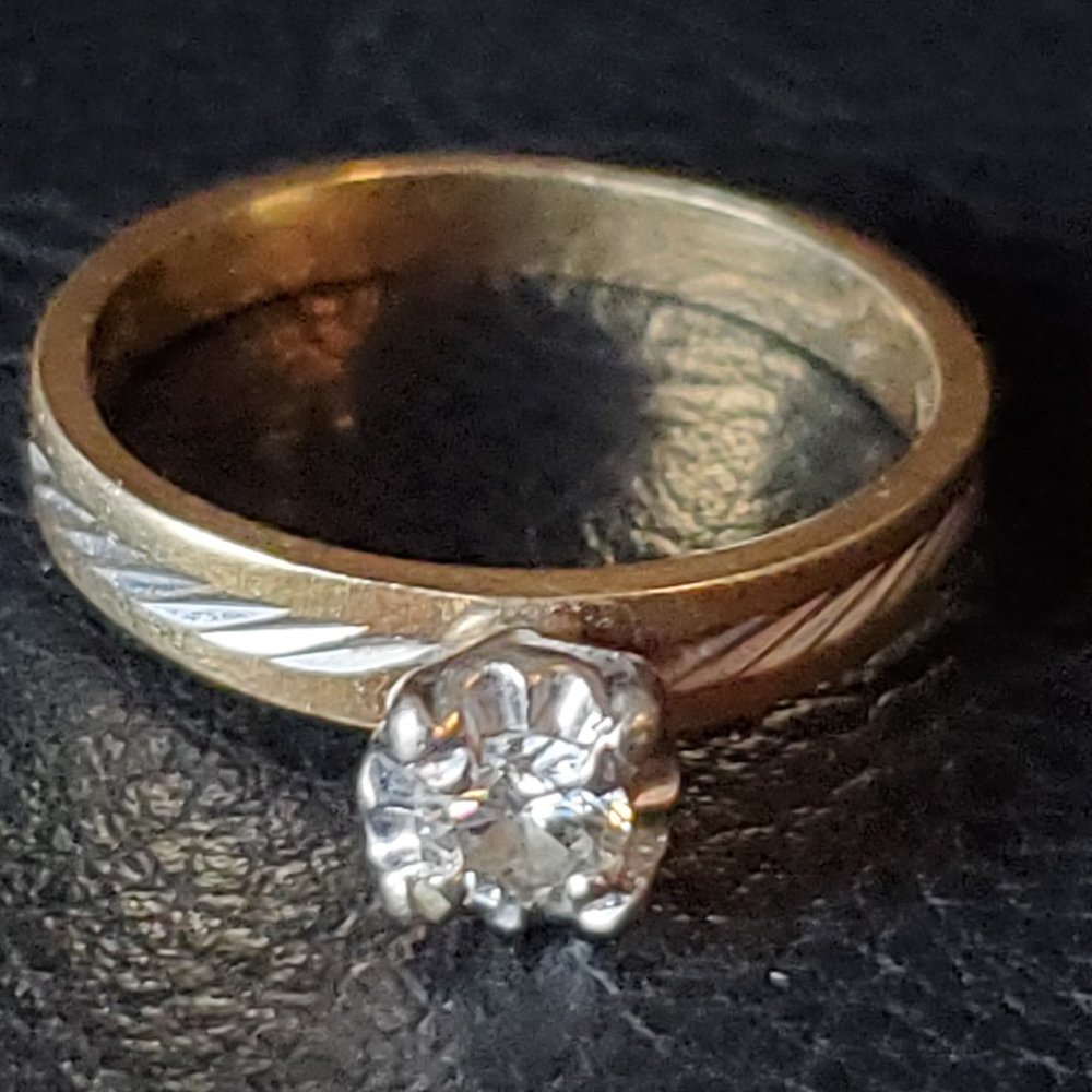 14K Gold and Diamond Engagement Ring